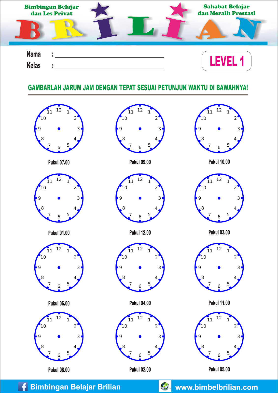 Soal Matematika Kelas 3 Sd Tentang Jam - Piffle me