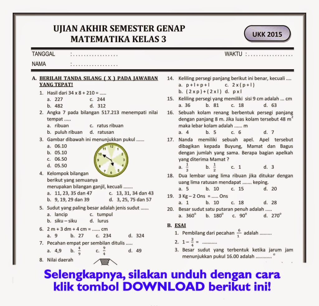 Bocoran 5 Rahasia Mengerjakan Soal SD Kelas 3 Semester 2 Agar Anak Cepat Paham Materi