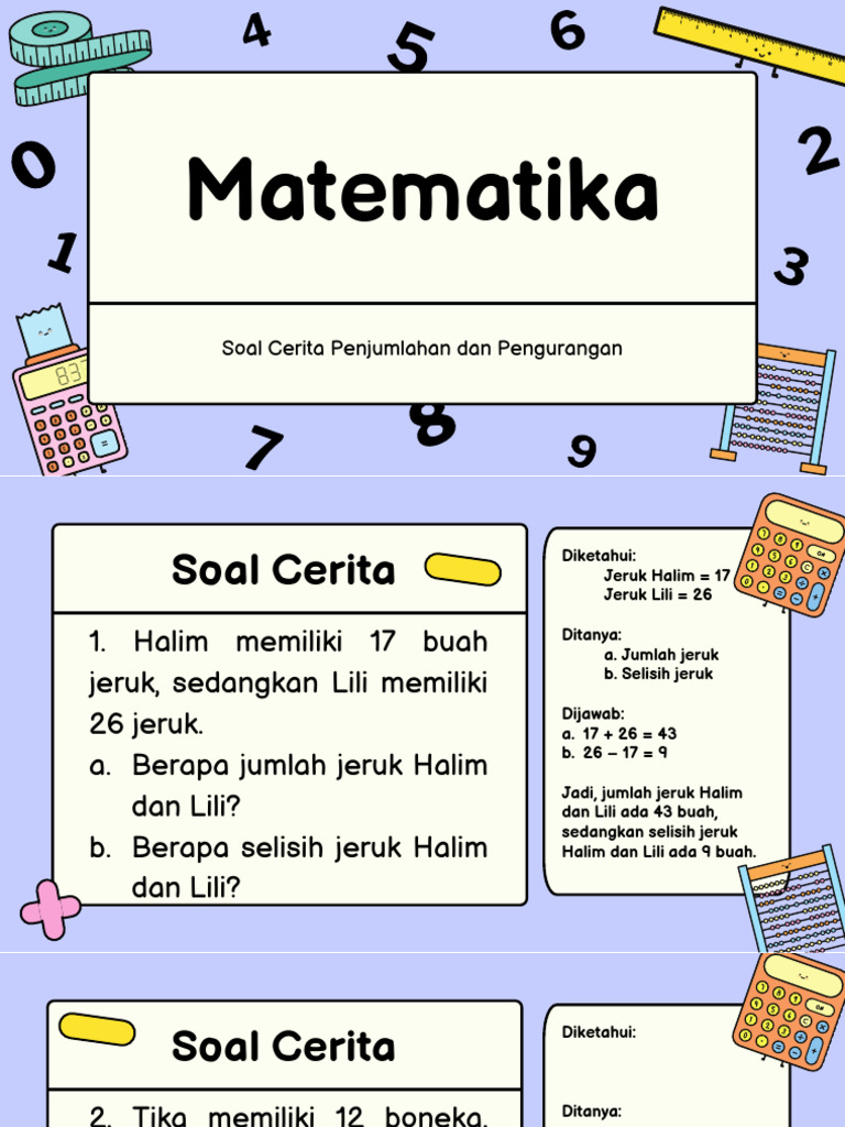 Ternyata Ini 5 Soal Cerita Pengurangan Kelas 3 SD yang Sering Muncul di Sumatif 1 2026