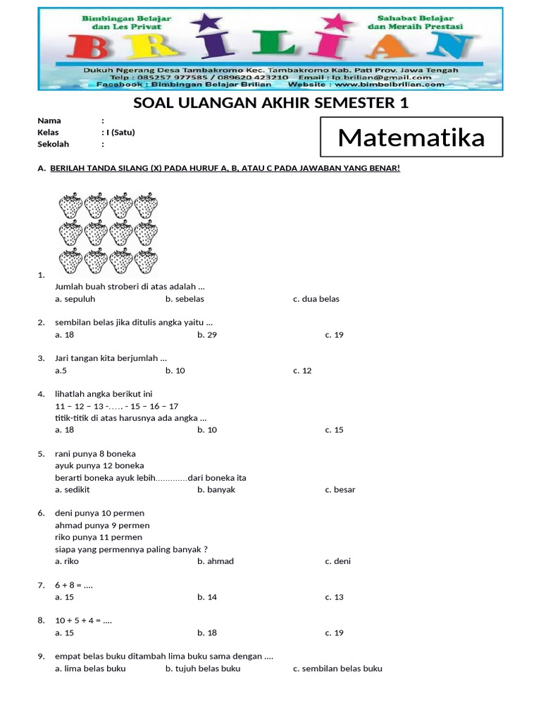 Ternyata Mudah! 5 Soal Ulangan Kelas 3 SD Pahami Rumus Rata Rata