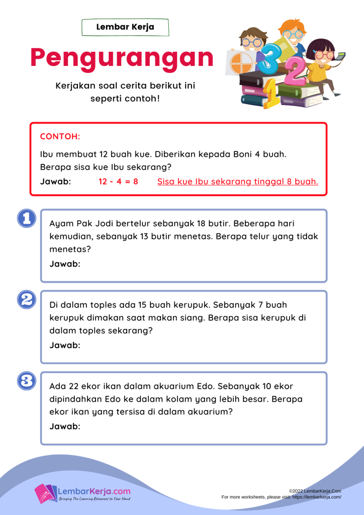 5 Soal Cerita Penjumlahan dan Pengurangan Kelas 3 SD yang Wajib Dikuasai Sebelum Terlambat