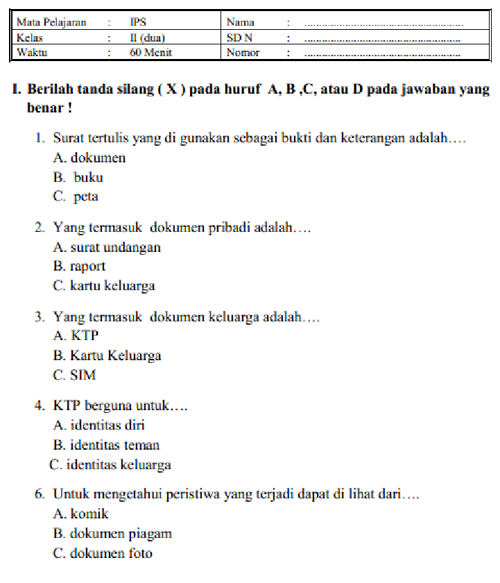 SOAL DAN JAWABAN LATIHAN PAS IPS KELAS 2 SD MI SEMESTER 1 INFO PUBLIK SOAL DAN JAWABAN LATIHAN PAS IPS KELAS 2 SD MI SEMESTER 1 INFO PUBLIK