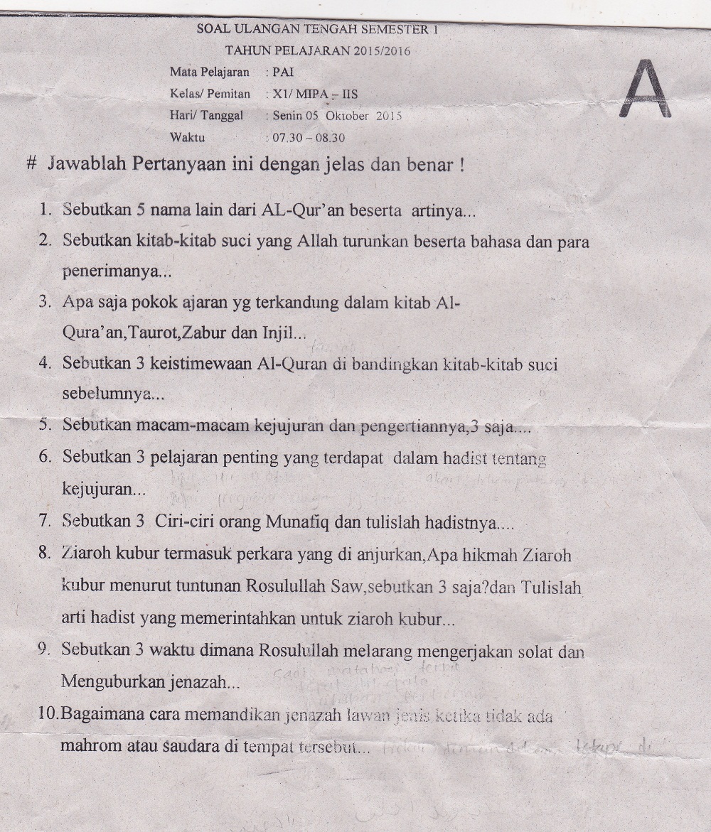 Contoh Soal Agama Islam Kelas 11 Semester 2 Beserta Jawabannya: 7 Materi Ternyata Sering Keluar di Ujian 2026