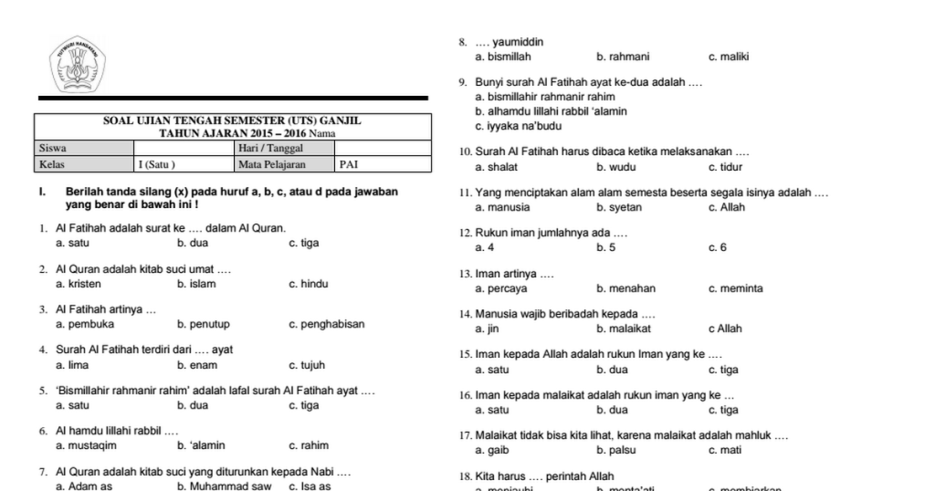 Contoh Soal Agama Islam Kelas XI Semester 2 Beserta Jawaban: 5 Materi Wajib Tahu Sebelum Ujian Akhir
