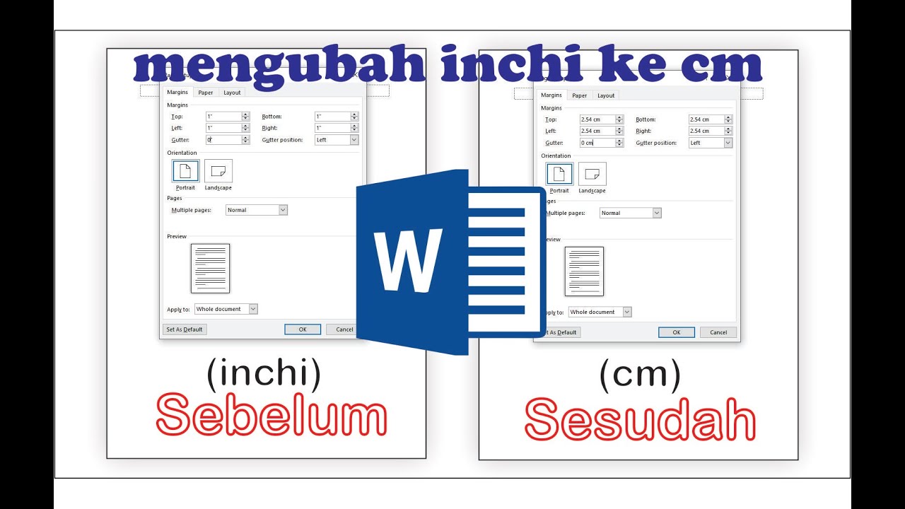 cara mengubah ukuran inchi ke cm centimeter di microsoft word - YouTube cara mengubah ukuran inchi ke cm centimeter di microsoft word - YouTube