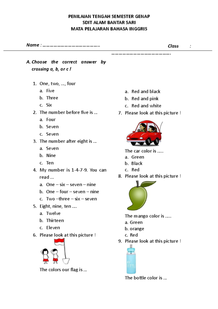 Ternyata Ini Dia Contoh Soal Latihan Bahasa Inggris Kelas 1 SD Semester 2 yang Wajib Diketahui Orang Tua