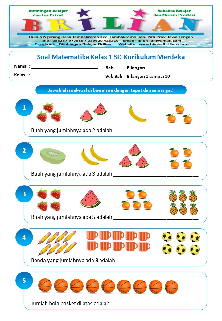 Persiapan Maksimal Download Soal UKK Matematika Kelas 1 SD Semester 2 Persiapan Maksimal Download Soal UKK Matematika Kelas 1 SD Semester 2