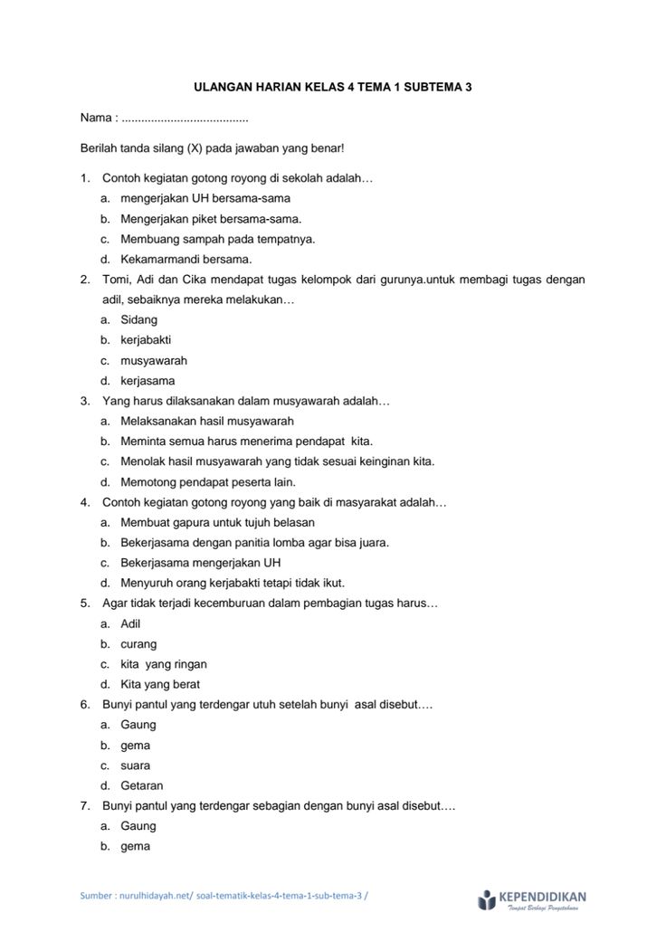 ULANGAN HARIAN KELAS 4 TEMA 1 SUBTEMA 3 pdf - Google Drive ULANGAN HARIAN KELAS 4 TEMA 1 SUBTEMA 3 pdf - Google Drive