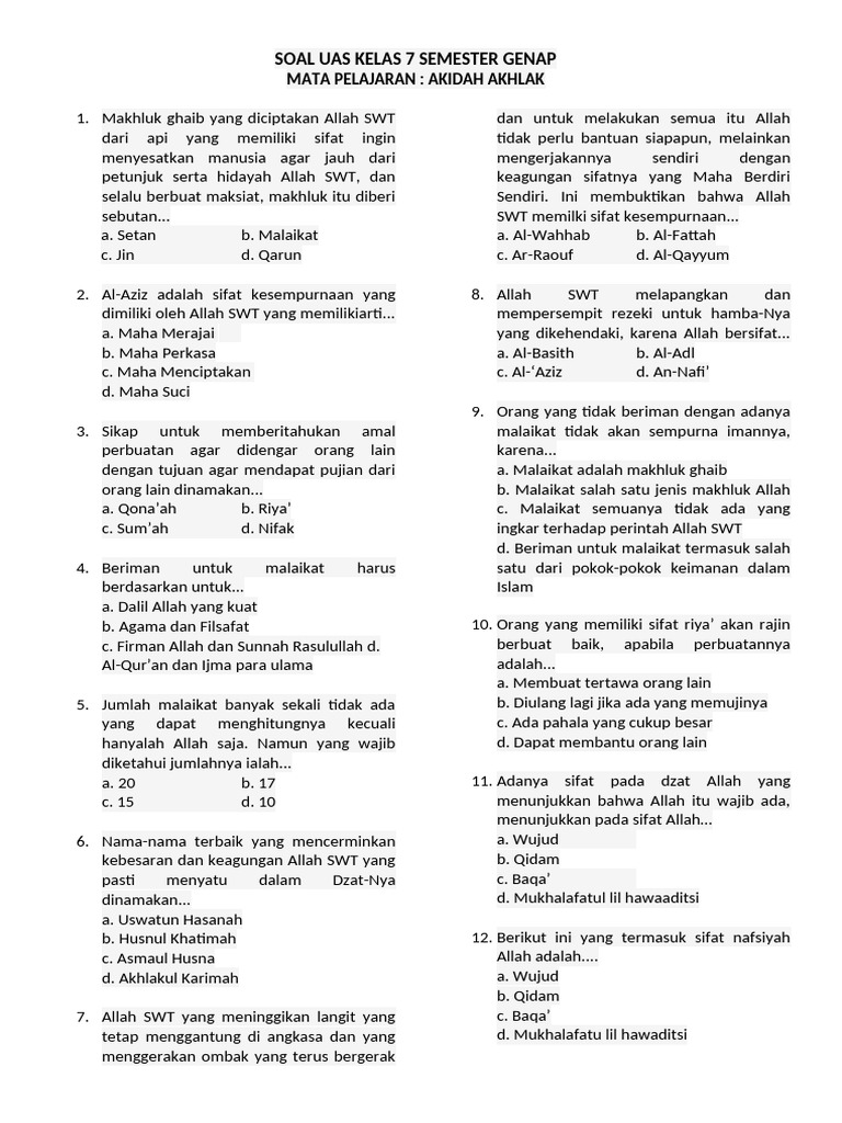 Rahasia Sukses Jawab soal ujian kelas 7 semester 2 Agar Nilai Langsung Melejit