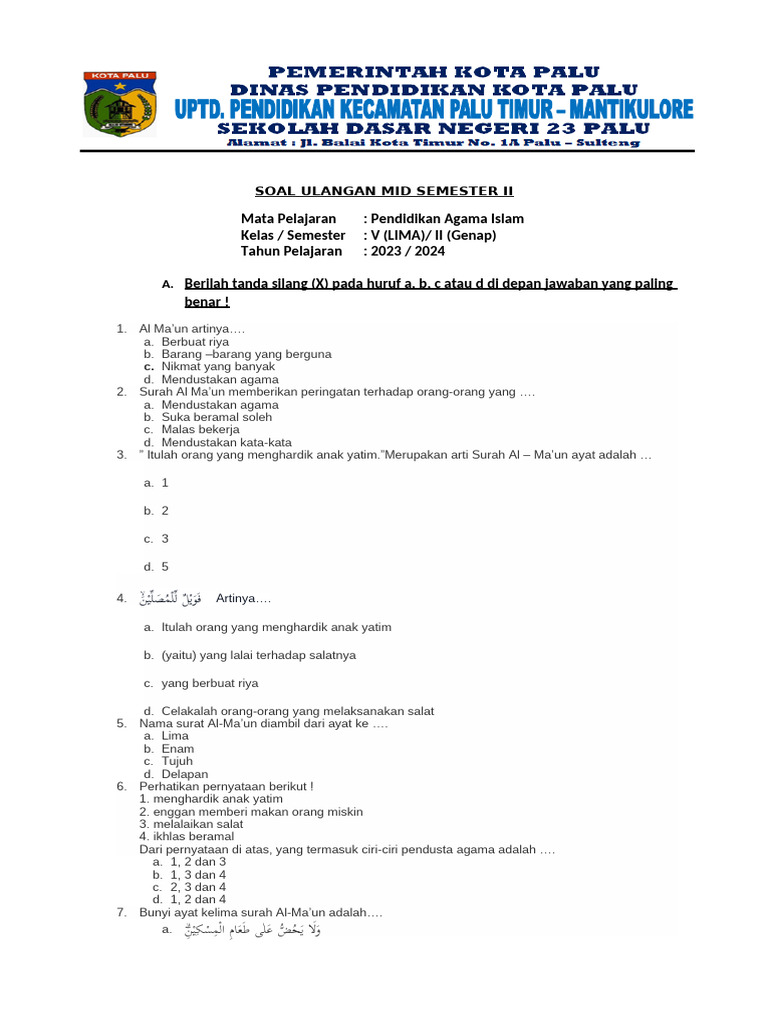 Wajib Tahu! Link Download Soal PTS Kelas 5 Semester 2 Terbaru Agar Nilai Maksimal Wajib Tahu! Link Download Soal PTS Kelas 5 Semester 2 Terbaru Agar Nilai Maksimal
